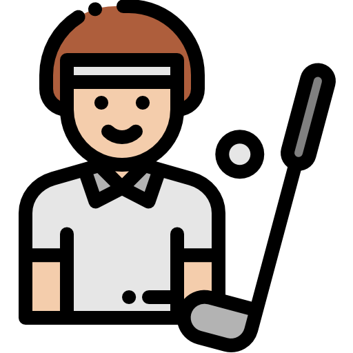 jogador de golfe grátis ícone