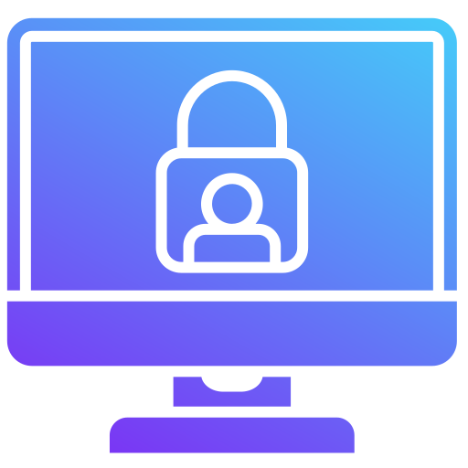 privacidad en línea icono gratis