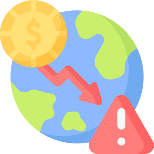 crisis económica icono gratis