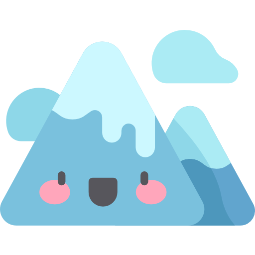 Mountains Kawaii Flat icon