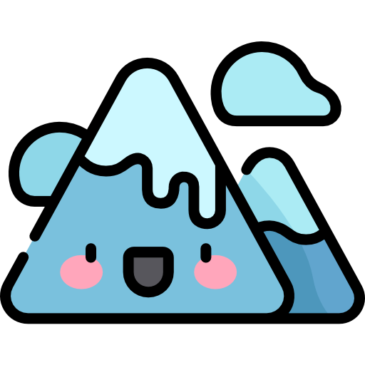 Mountains Kawaii Lineal color icon