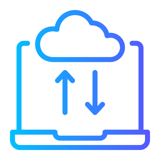 transferencia a la nube icono gratis