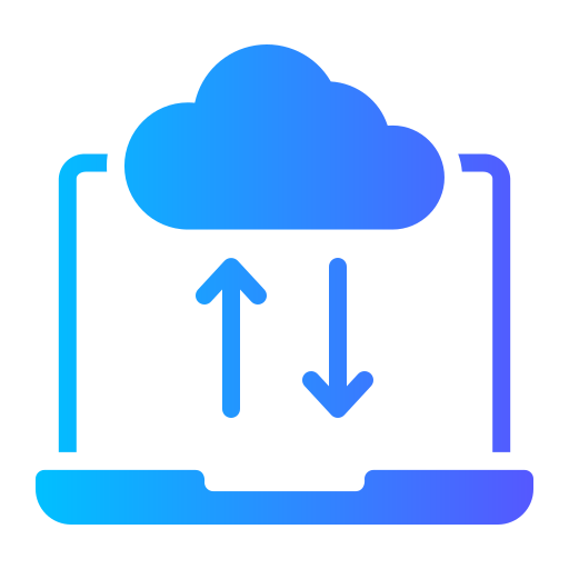 transferencia a la nube icono gratis