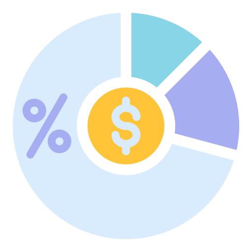 cuota de mercado icono gratis