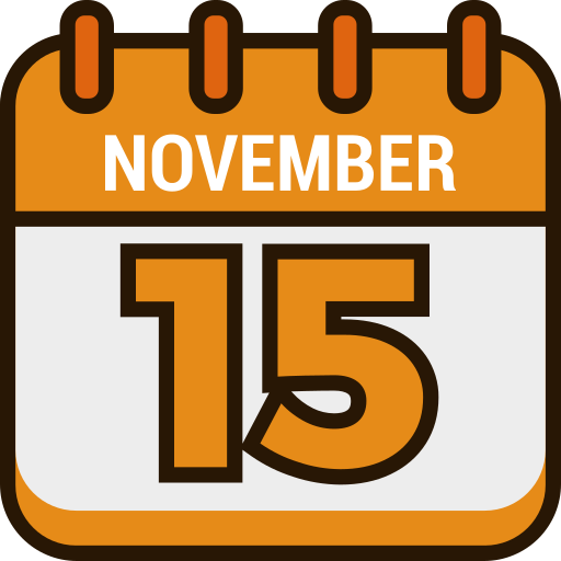 15 de noviembre icono gratis