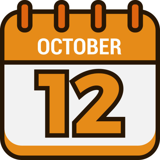 octubre 12 icono gratis