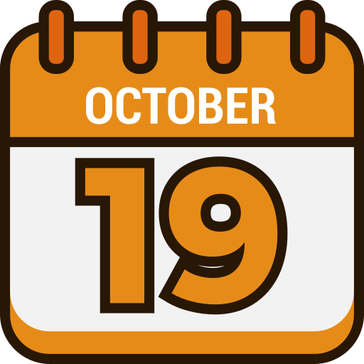 19 de octubre icono gratis