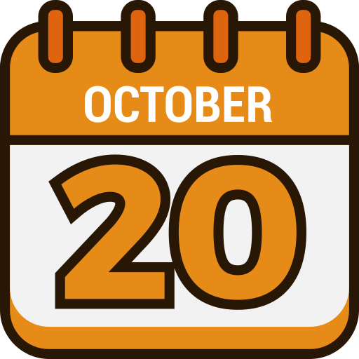 20 de octubre icono gratis