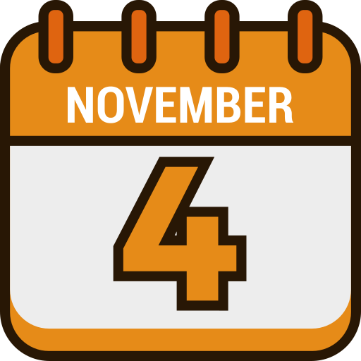 4 de noviembre icono gratis