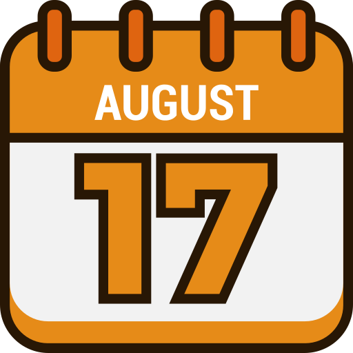 17 de agosto icono gratis