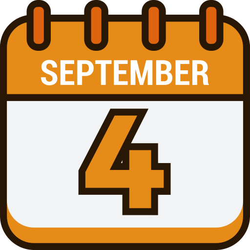 4 de septiembre icono gratis