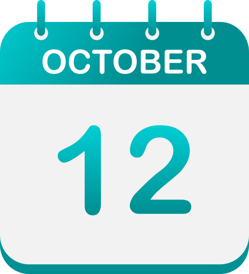 octubre 12 icono gratis