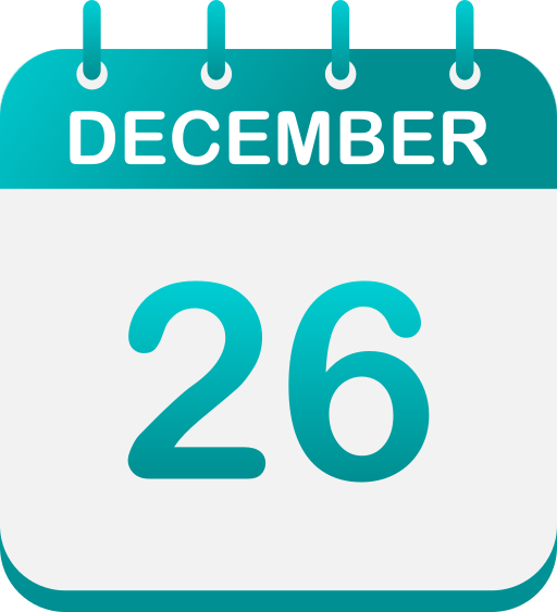 26 de diciembre icono gratis