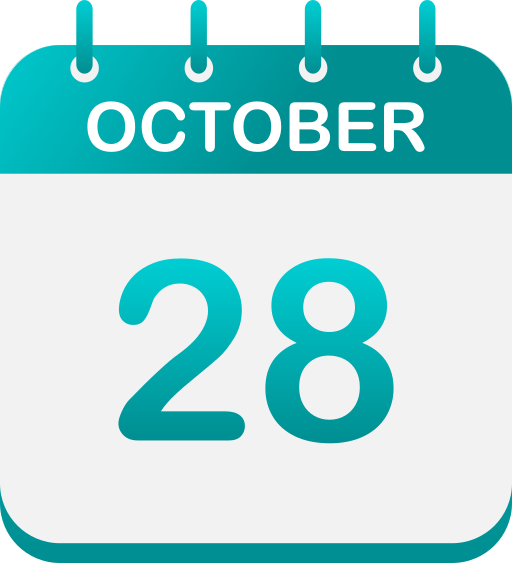 28 de octubre icono gratis