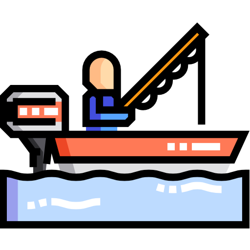 Fishing boat Detailed Straight Lineal color icon