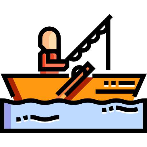 Fishing boat Detailed Straight Lineal color icon