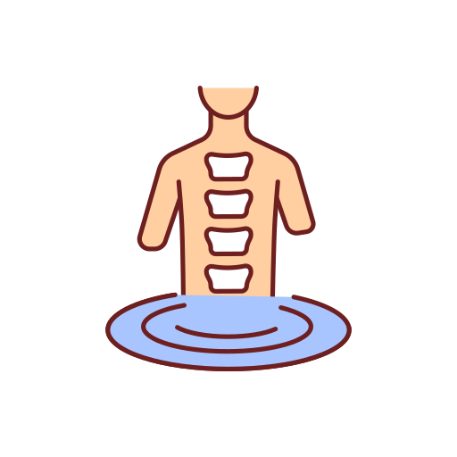 problema de columna vertebral icono gratis