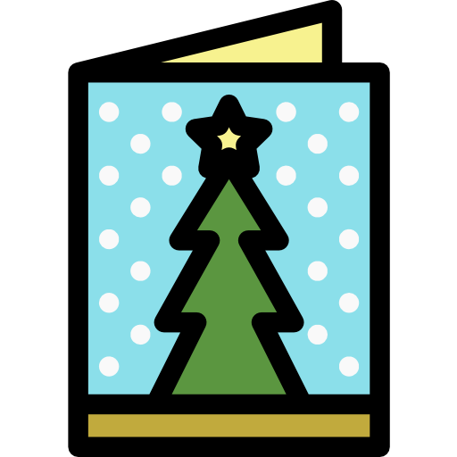 Christmas card Octopocto Lineal Color icon