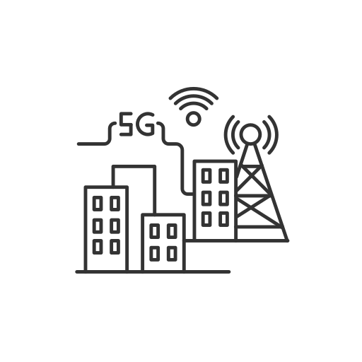 ciudad inteligente icono gratis