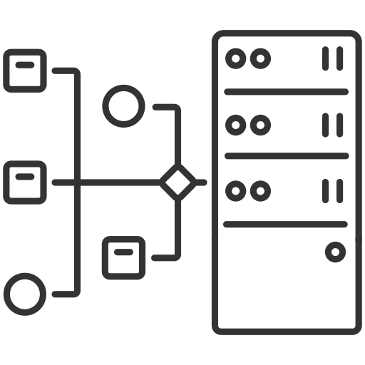 acceso a bases de datos virtuales icono gratis