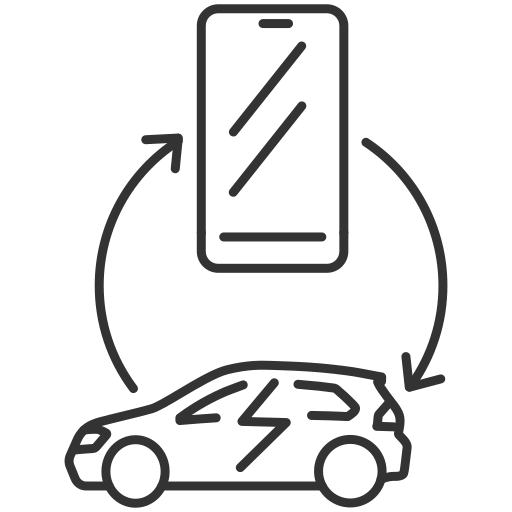 Smartphone integration free icon Smartphone integration free icon