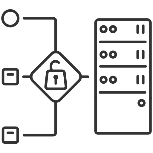 servicio público vps icono gratis