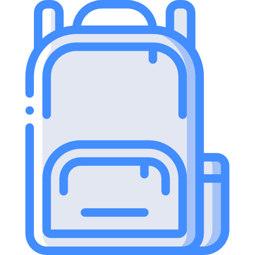 Backpack Basic Miscellany Blue Icon