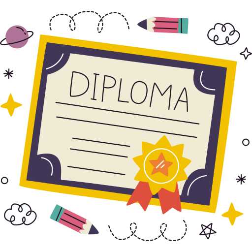 diploma gratis sticker