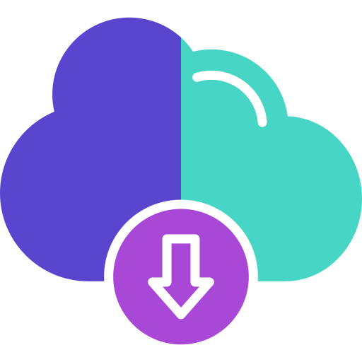 téléchargement dans le cloud Icône gratuit