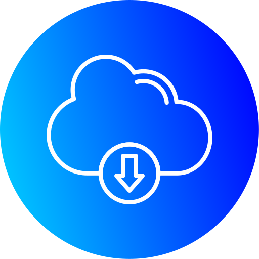 descarga en la nube icono gratis