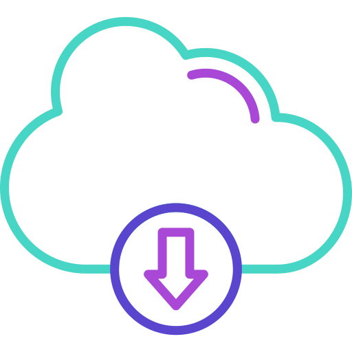 descarga en la nube icono gratis