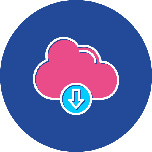 téléchargement dans le cloud Icône gratuit