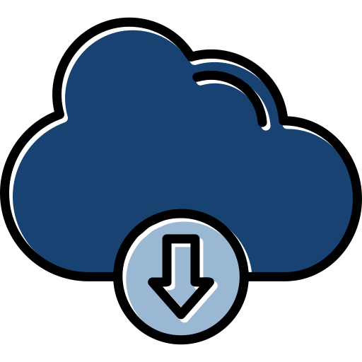 téléchargement dans le cloud Icône gratuit