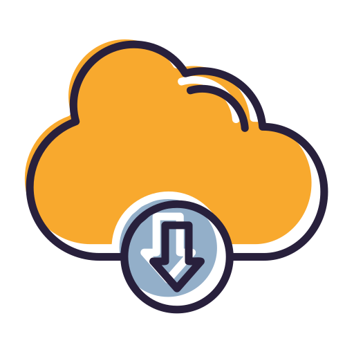 téléchargement dans le cloud Icône gratuit