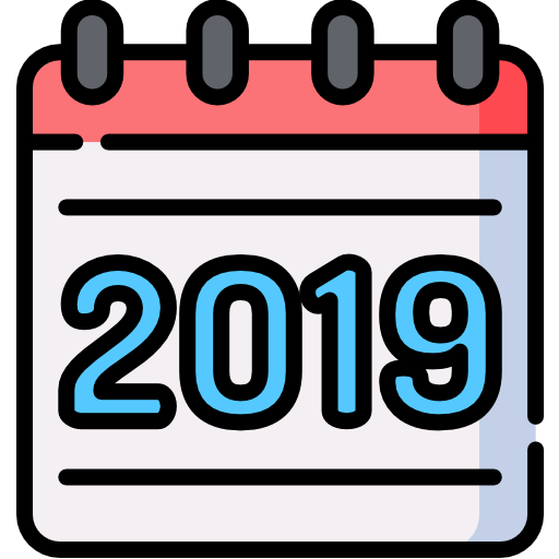 2019 - Free time and date icons