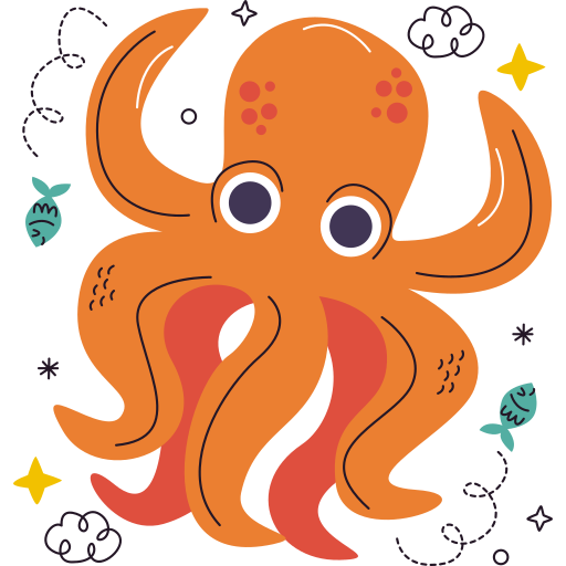 Octopus free sticker Octopus free sticker