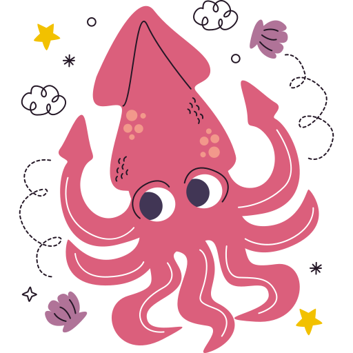 Squid free sticker Squid free sticker