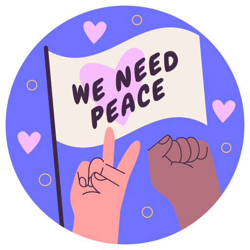 Peace free sticker