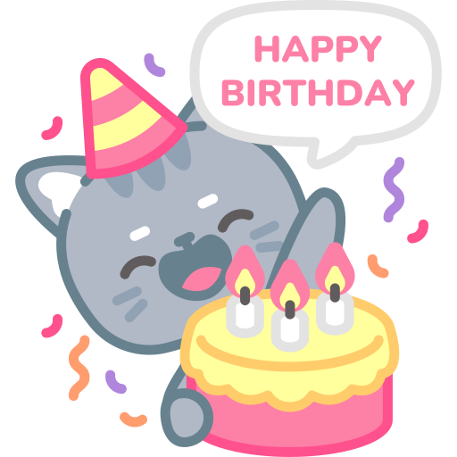 Happy birthday Stickers - Free birthday and party Stickers