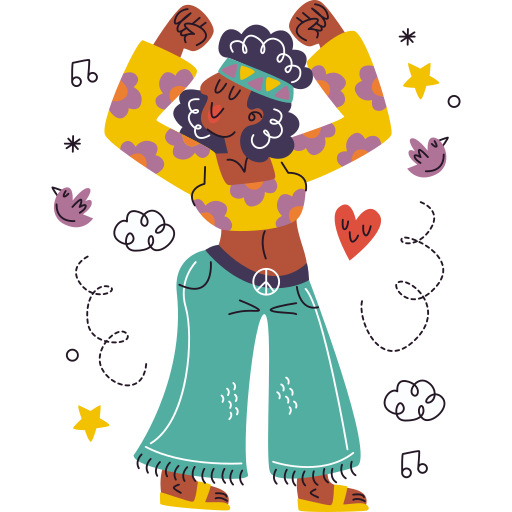 hippie kostenlos Sticker