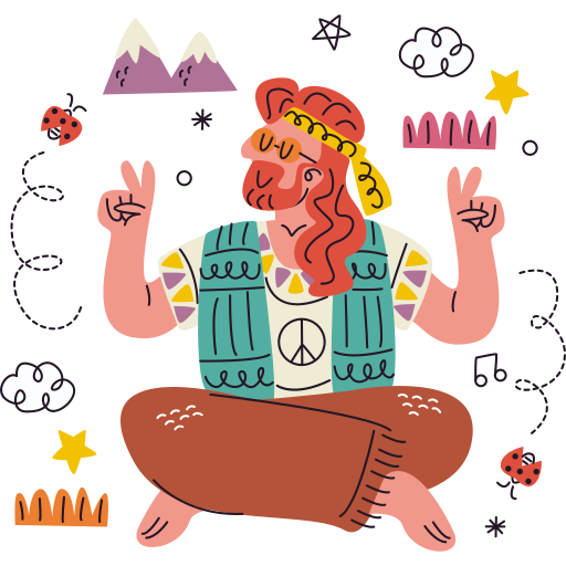 hippie gratuit sticker hippie gratuit sticker