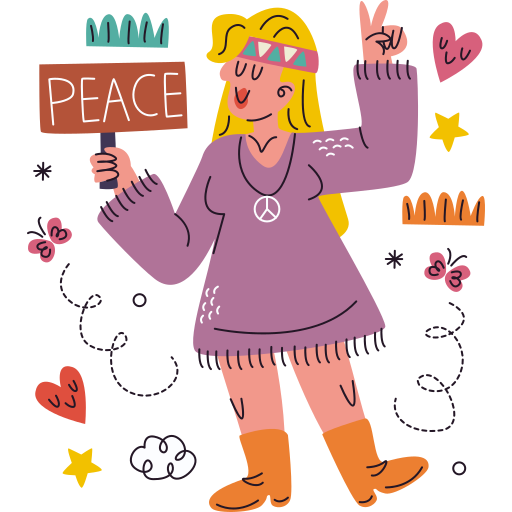 hippie gratuit sticker hippie gratuit sticker