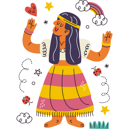 hippie gratuit sticker