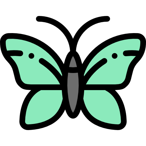 Butterfly Detailed Rounded Lineal color icon