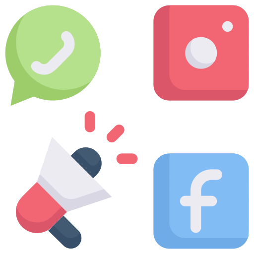 medios de comunicación social icono gratis