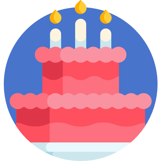 pastel de cumpleaños icono gratis