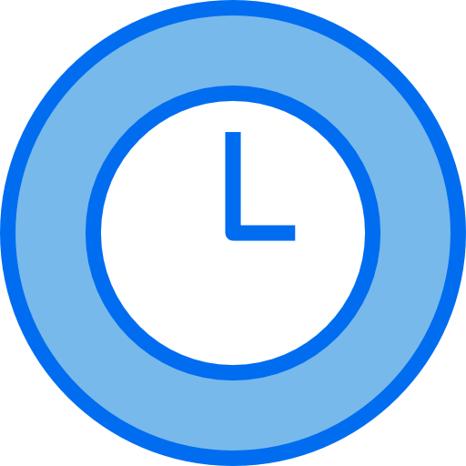 Clock Payungkead Blue icon