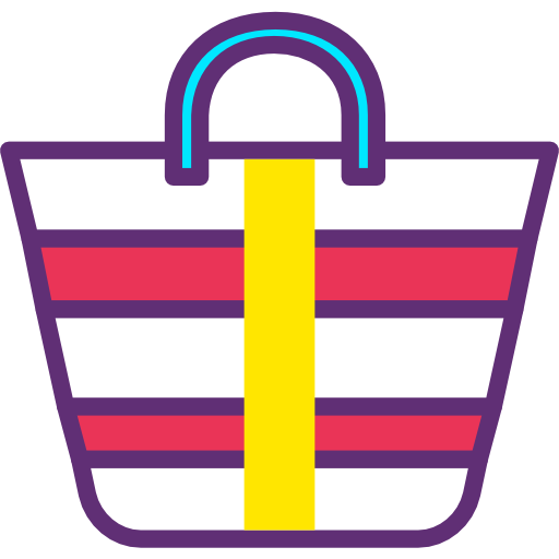 bolsa de playa icono gratis