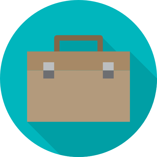 Briefcase Payungkead Flat icon