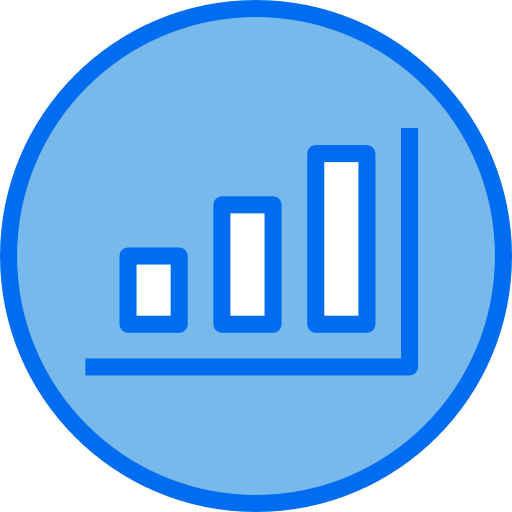 Graph Payungkead Blue Icon